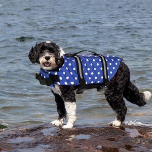 Dog Life Jacket with Reflective Stripes, Adjustable SMALL